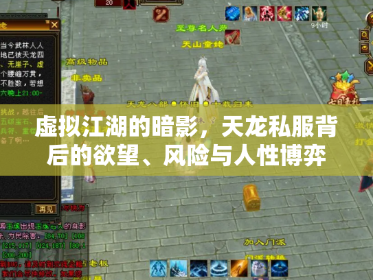 虚拟江湖的暗影，天龙私服背后的欲望、风险与人性博弈