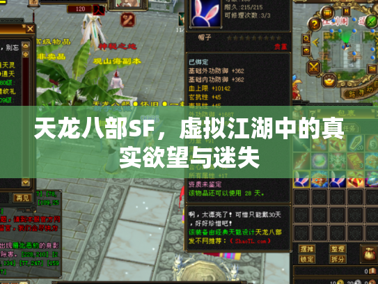天龙八部SF，虚拟江湖中的真实欲望与迷失