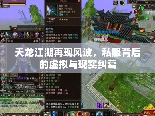 天龙江湖再现风波，私服背后的虚拟与现实纠葛