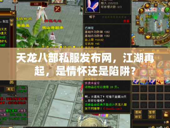 天龙八部私服发布网，江湖再起，是情怀还是陷阱？