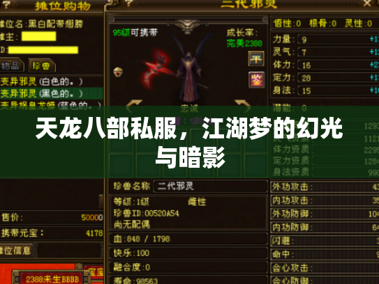 天龙八部私服，江湖梦的幻光与暗影