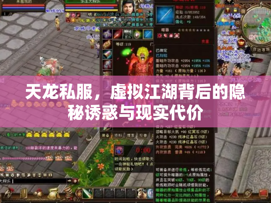 天龙私服，虚拟江湖背后的隐秘诱惑与现实代价