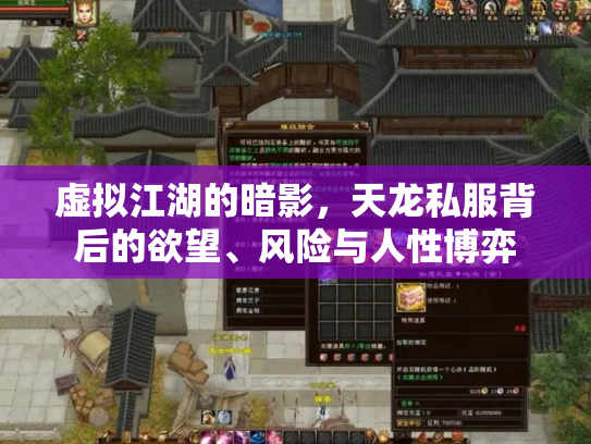 虚拟江湖的暗影，天龙私服背后的欲望、风险与人性博弈