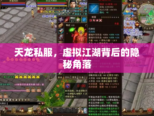 天龙私服，虚拟江湖背后的隐秘角落