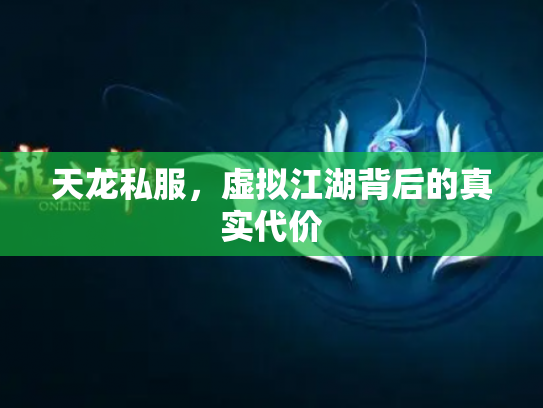 天龙私服，虚拟江湖背后的真实代价