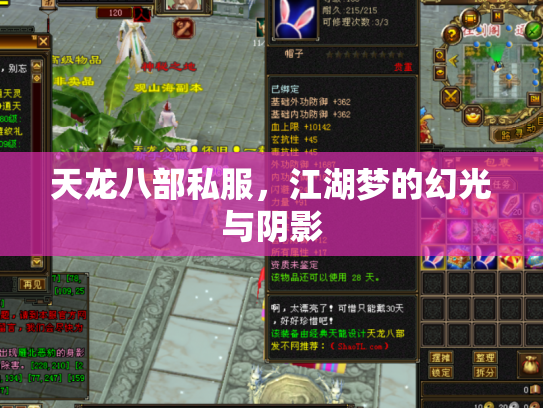 天龙八部私服，江湖梦的幻光与阴影