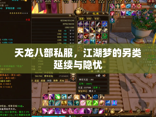 天龙八部私服，江湖梦的另类延续与隐忧