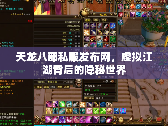 天龙八部私服发布网，虚拟江湖背后的隐秘世界