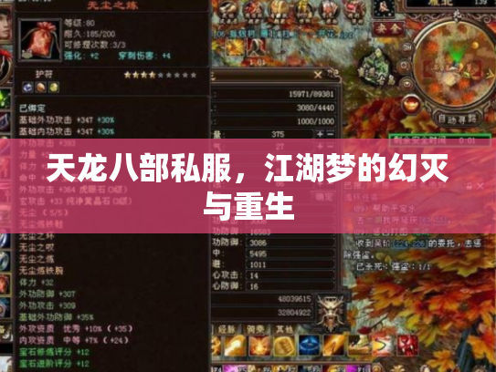 天龙八部私服，江湖梦的幻灭与重生
