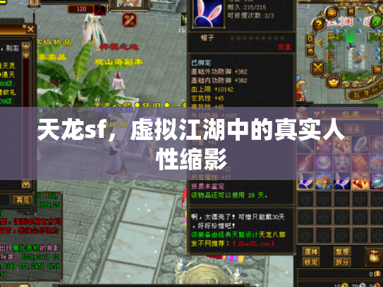 天龙sf，虚拟江湖中的真实人性缩影