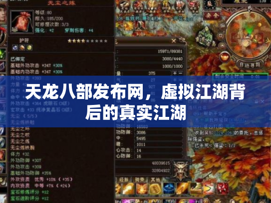 天龙八部发布网，虚拟江湖背后的真实江湖