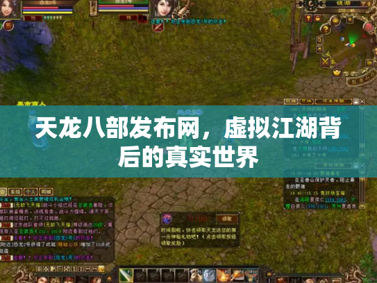 天龙八部发布网，虚拟江湖背后的真实世界