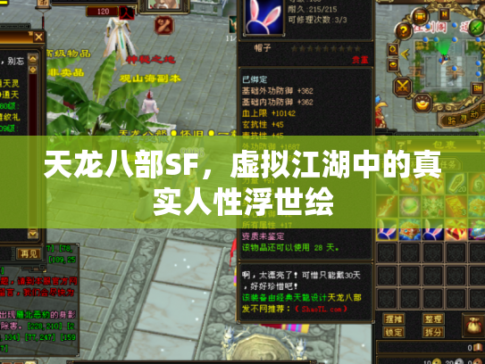 天龙八部SF，虚拟江湖中的真实人性浮世绘