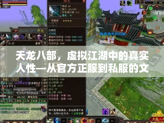 天龙八部，虚拟江湖中的真实人性—从官方正服到私服的文化折射