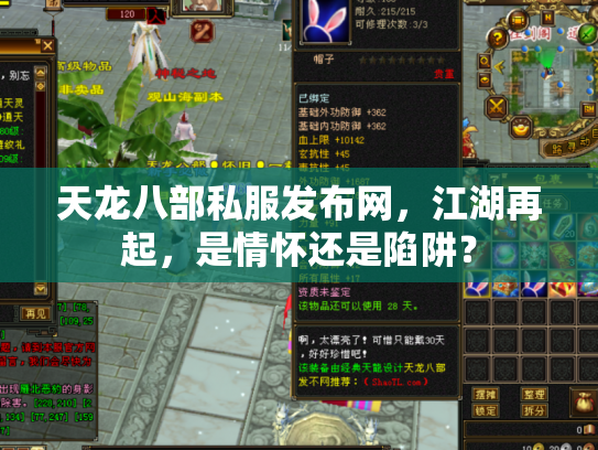 天龙八部私服发布网，江湖再起，是情怀还是陷阱？