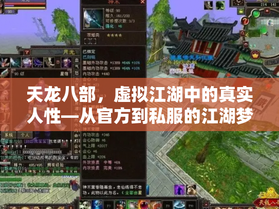 天龙八部，虚拟江湖中的真实人性—从官方到私服的江湖梦