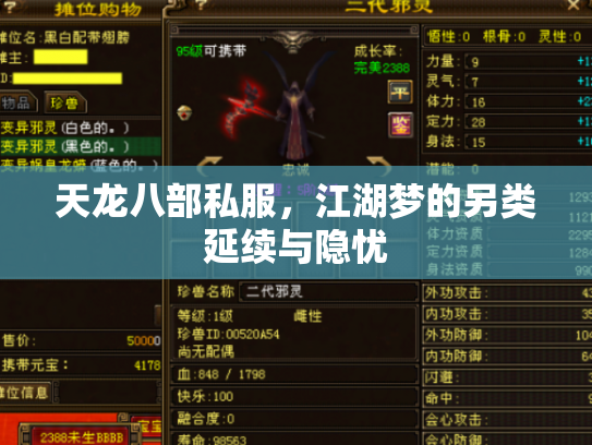 天龙八部私服，江湖梦的另类延续与隐忧