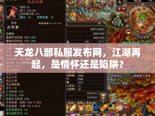 天龙八部私服发布网，江湖再起，是情怀还是陷阱？