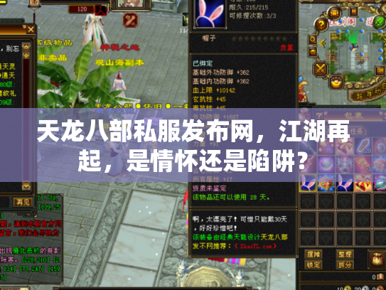 天龙八部私服发布网，江湖再起，是情怀还是陷阱？