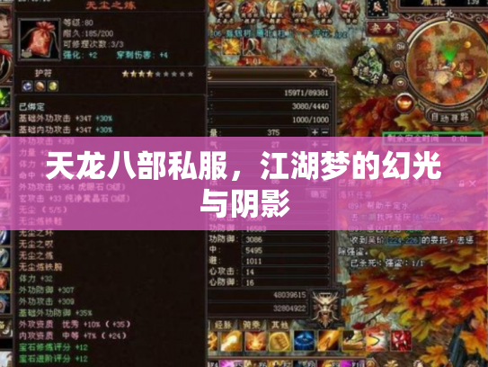 天龙八部私服，江湖梦的幻光与阴影