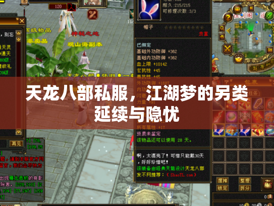 天龙八部私服，江湖梦的另类延续与隐忧