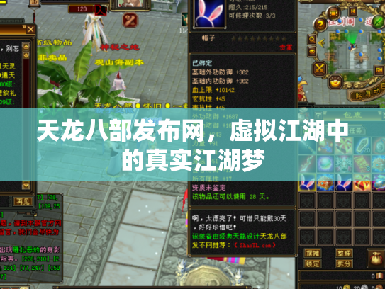 天龙八部发布网，虚拟江湖中的真实江湖梦
