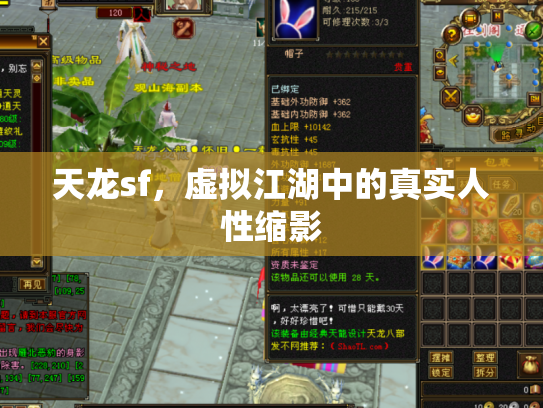 天龙sf，虚拟江湖中的真实人性缩影