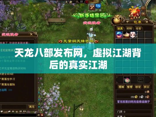 天龙八部发布网，虚拟江湖背后的真实江湖