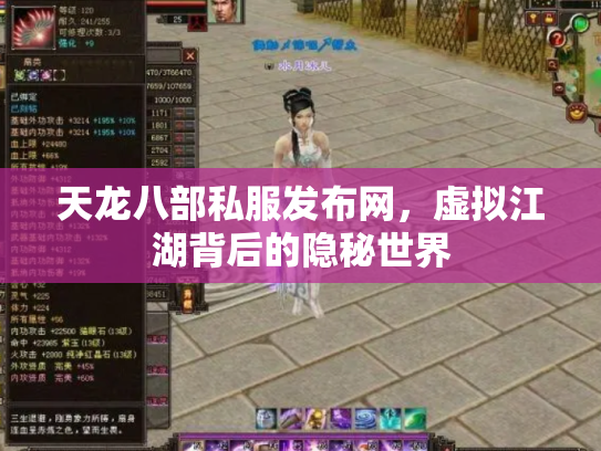 天龙八部私服发布网，虚拟江湖背后的隐秘世界