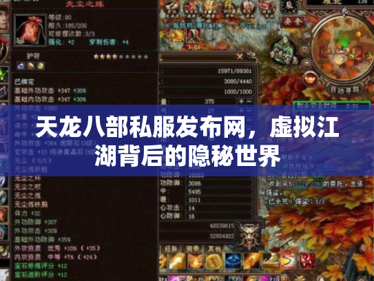 天龙八部私服发布网，虚拟江湖背后的隐秘世界