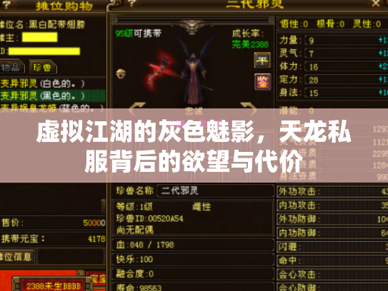 虚拟江湖的灰色魅影，天龙私服背后的欲望与代价