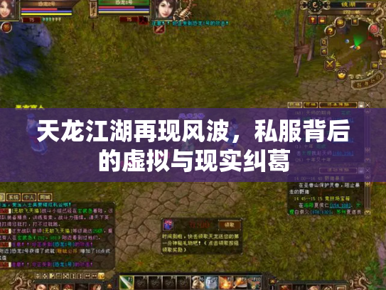 天龙江湖再现风波，私服背后的虚拟与现实纠葛