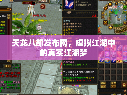 天龙八部发布网，虚拟江湖中的真实江湖梦