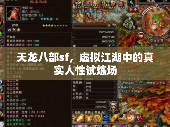 天龙八部sf，虚拟江湖中的真实人性试炼场