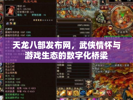 天龙八部发布网，武侠情怀与游戏生态的数字化桥梁