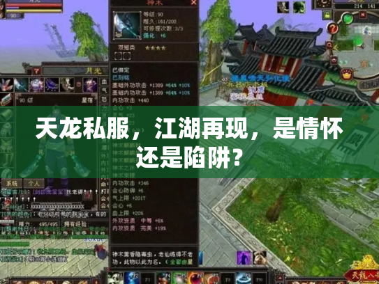 天龙私服，江湖再现，是情怀还是陷阱？