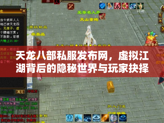 天龙八部私服发布网,虚拟江湖背后的隐秘世界与玩家抉择 天龙八部私服发布网,虚拟江湖背后的隐秘世界与玩家抉择