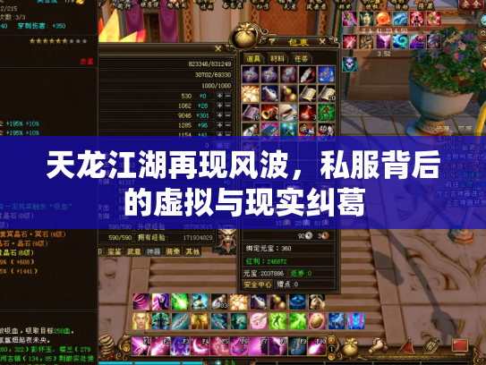 天龙江湖再现风波，私服背后的虚拟与现实纠葛