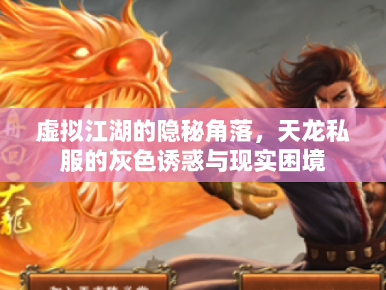 虚拟江湖的隐秘角落，天龙私服的灰色诱惑与现实困境