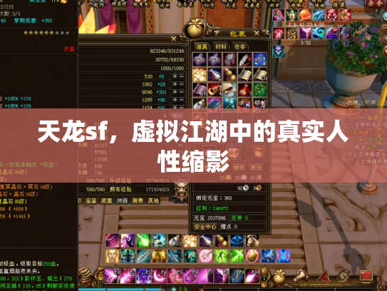 天龙sf，虚拟江湖中的真实人性缩影