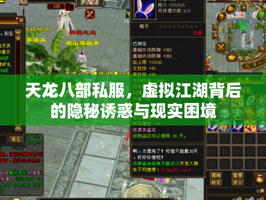 天龙八部私服，虚拟江湖背后的隐秘诱惑与现实困境