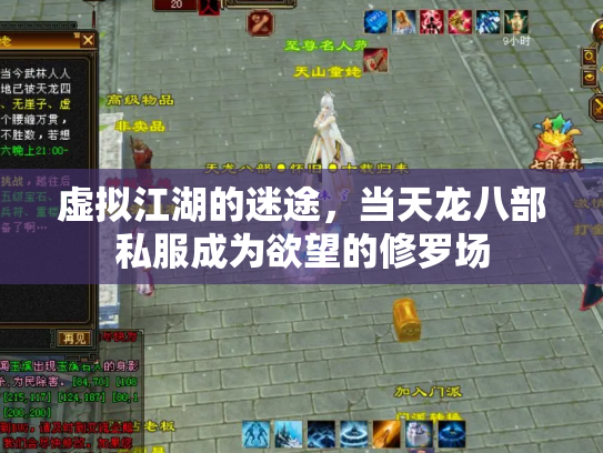 虚拟江湖的迷途，当天龙八部私服成为欲望的修罗场