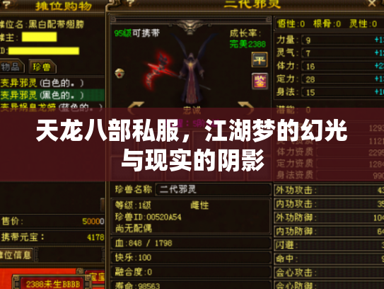 天龙八部私服，江湖梦的幻光与现实的阴影