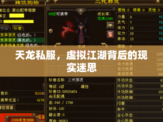 天龙私服，虚拟江湖背后的现实迷思