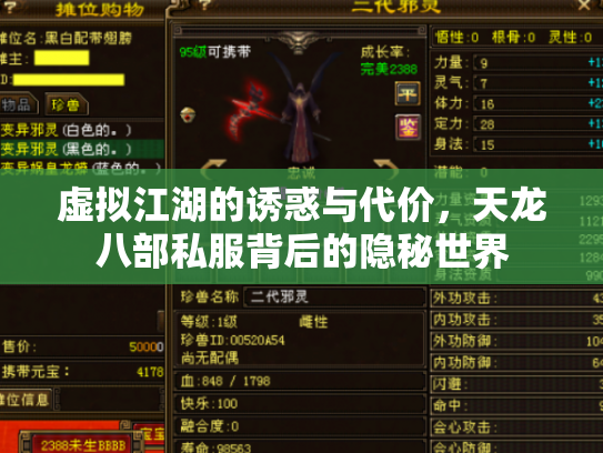 虚拟江湖的诱惑与代价，天龙八部私服背后的隐秘世界