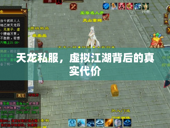 天龙私服，虚拟江湖背后的真实代价