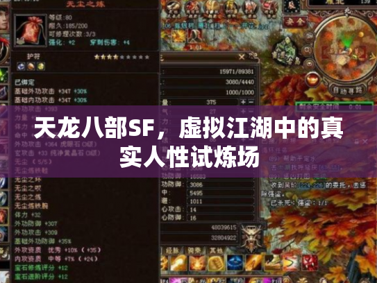 天龙八部SF，虚拟江湖中的真实人性试炼场