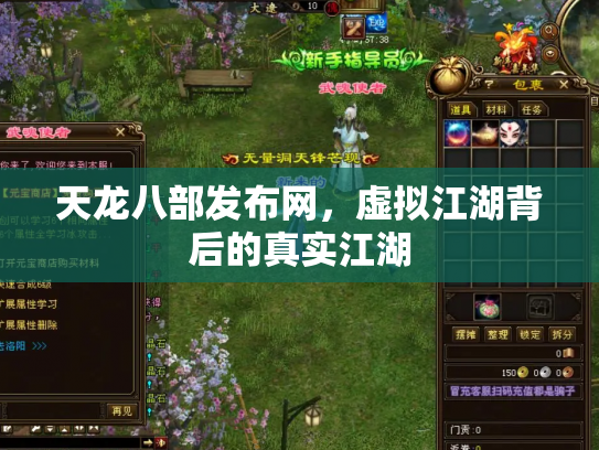 天龙八部发布网，虚拟江湖背后的真实江湖