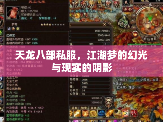 天龙八部私服，江湖梦的幻光与现实的阴影