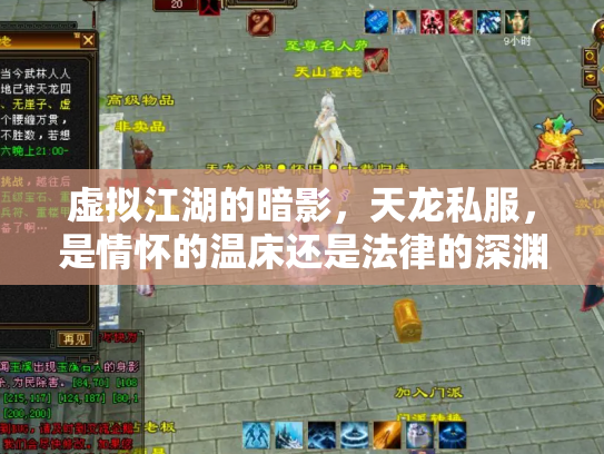 虚拟江湖的暗影，天龙私服，是情怀的温床还是法律的深渊？